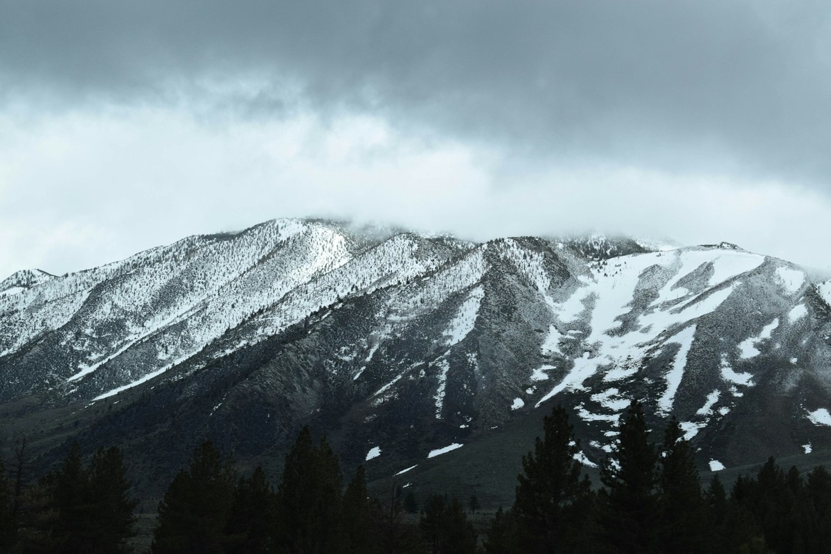 Snow-capped mountain range